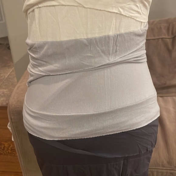 EUC Bailey 44 Low Back Black White Gray Tiered Bodycon Dress size Small - Picture 3 of 10